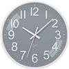 ACCSHINE Orologio da parete radiocontrollato, silenzioso, 30 cm, funzionamento a batteria al quarzo, facile da leggere, per stanze, casa, cucina, camera da letto, ufficio, scuola (Grigio)