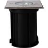 Damastoreitalia Universo Faretto calpestabile quadrato da incasso a terra GU10 IP65 - segnapasso per esterno giardino e vialetti (Quadrato)