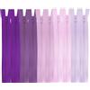 MARARDI [Pack 10] Cerniere [Viola] Nylon [25 cm] Chiusure Lampo per Cucito e Artigianato per Stoffa Vestiti Borse per Cucire a Macchina Patchwork Tessuto di Cotone con Chiusura in Metallo