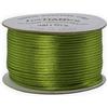 HATIANGE Cordoncino in raso a coda di topo, 2 mm, colore oliva misto, per la creazione di gioielli, bracciali, collane, filo per perline, macramè, nodi cinesi, artigianato - 50 metri
