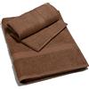 Caleffi Minorca Asciugamano con Ospite, Cotone, Caffè, Standard, 26057