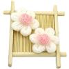 Anevous 50 toppe floreali a maglia, applicazioni all'uncinetto, da cucire, fiori di lana, ornamento per fai da te, vestiti, t-shirt, zaini, scarpe, colore bianco A