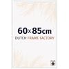 Dutch Frame Factory - Cornice 60x85 cm - Bianco Lucente - Cornice per foto in Plastica con vetro plastico Antiriflesso - Cornice portafoto 60x85 cm - Angers