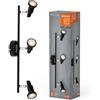 LEDVANCE LED SPOT GU10 3 x 3,4 W, 690 lm, nero, temperatura di colore 2.700 K, colore della luce bianco caldo, design senza tempo, lampada LED sostituibile, ideale per interni, teste regolabili