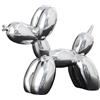 YOYUMI Scultura Cane Palloncino Statue - Decorazione in Resina con Superficie Brillante, Decorare il Soggiorno Camera da Letto Vetrina e Ufficio, Argento 18 * 20 * 9cm