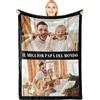Giftove Coperta Personalizzata con Foto - Regali Festa del Papà