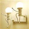 Chao Zan E27 Applique per cameretta dei bambini,Cartoni animati Creativo Lampada da Parete Retro Ferro Vintage Applique da Parete Modern Lampada Illuminazione,per Bar, Camera da Letto, Ristorante, Corridoio