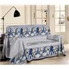 Dalila Casa Copritutto telo arredo Gnomi (Blu, Mis. 2 piazze)