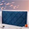 mlhk Copri Testiera Letto Matrimoniale Universale Fodera per Testiera Letto Matrimoniale Fodera Protezione, Elastica A Tinta Unita Cover Cover Addensare AntiGraffio Cuscino, Blu, 160cm