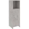 vidaXL Armadio da Bagno Stipo Stipetto Scaffalatura Mobile Arredo Sottolavabo Scaffale Armadietto Mobiletto Grigio Cemento 30x30x95 cm in Truciolato