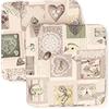 PARAMAISON Cuscini Coprisedia Shabby Chic Cuore, Set da 2 pezzi, Imbottito, con Fascia Elastica, Sfoderabile, 40x40 cm, Vari Colori