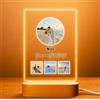 Cristal Plaque Lampada con Foto Personalizzata Coppia - Lampada Coppia con 4 Immagini e Testo - Foto Lampade Personalizzata in Acrilico Regalo Anniversario Matrimonio