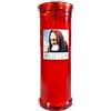 Candela 10 Cera Padre pio Luce VOTIVA Cero LUMINO VOTIVO Antivento 18 CM