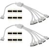 CESFONJER LED 4 pin Connettore Cavo Splitter, 1 to 5 Sdoppiatore Connettore per LED Color Cambiando Strip (2 Pezzi)