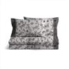 LARA MORADA - Set Completo letto Lenzuola, 100% Cotone, Stampato, Per Letto Singolo 1 Posto (Singolo, Judit Grigio)