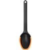 Fiskars Cucchiaio da cucina, Lunghezza: 29 cm, Plastica/Silicone, Functional Form, Nero/Arancione, 1027299