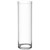Generico EURO ITALIA Vaso Cilindrico in Vetro Trasparente, 15 cm Diametro, 60 cm Altezza