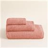 BOHEME | Set di 3 Asciugamani Serenity | Salmone | 1(30x50) + 1(50x100) + 1(100x150) | 100% Cotone Pettinato | 600 g/m² | Morbidi, Assorbenti e ad Asciugatura Rapida | Lavabili in Lavatrice | Uso