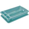 Tontarelli Scolapiatti da Lavello con Vassoio Piccolo Blu Delfin 45 x 26 x 8,5 cm
