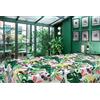 Generico Tovaglia Plastificata Rettangolare Antimacchia, Copritavolo Quadrato Moderno in PVC, Per Decorazioni Casa, Giardino, Feste di Compleanno (140_x_140_cm, Tropicale e farfalle)