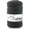 ColiNea, cordoncino in cotone con anima in cotone, intrecciato, 5mm, 100m (Antracite, 100m)