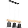 Uniprodo UNI_LD_14 - Lampada a sospensione, 3 lampadine E27, 40 W, con travi in legno
