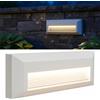 Planetitaly Segnapasso led IP65 6w CCT rettangolare a parete esterno IP65 segnapassi lampada (BIANCO)