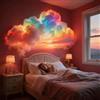 Arroopu Led DIY Per Camera Da FAI DA TE Thundercloud Luce a LED, 3D Tuono Luce Multicolore Sincronizza Musica Lampada LEDLight Con Ritmo Musicale, Atmosfera Notturne Per