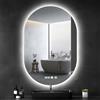 Worshow Specchio Bagno con Luce 50 x 75 cm, Specchio Bagno LED Doppia Cupola con Antifog, 3 Temperature di Colore, Impostazioni di Tempo, Funzione di Memoria, Sensore Tattile
