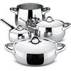 Alessi 'Alessi sg100s7 Mami Set Pentole, Acciaio Inox, Argento, 24 cm