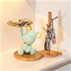 Starnearby Statua Orso Svuotatasche da Ingresso Design, Vassoio Portachiavi Scultura in Resina, Ciotola per Chiavi, Portaoggetti da Tavolo