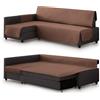 Milica Copridivano trapuntato compatibile con divano angolare letto Friheten di IKEA | Adatto a chaise longue destra o sinistra | Ideale per bambini e animali | Colore: marrone