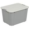 BranQ Home essential, Grande scatola portaoggetti resistente da 30 litri, con coperchio bloccato a clip, in plastica senza BPA, impilabile, ideale per garage e casa, 44,7 x 34 x 29,3 cm (lunghezza x