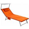 Galeone - Biancheria e Tessuti Telo Mare Microfibra | Comfort Premium - Tasche Porta Oggetti - Elastici - Cuscino Gonfiabile | Telo Mare Grande 70x180 - per Lettino - Asciugatura Rapida | Spiaggia - Piscina | GALEONE - Arancione