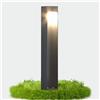 doporro Lampione da Giardino 40 cm IP65 con LED 5W 3000K - Paletto Luminoso da Esterno in Alluminio Grigio Scuro per Sentieri, Vialetti, Terrazze e Cortili, Design Moderno