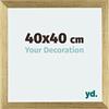 yd. Your Decoration - Cornice 40x40 cm - Oro Lucido - Decorativa Parete in Legno con Vetro in acryl - Antiriflesso - 40x40 Cornice - Mura