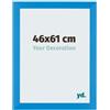 yd. Your Decoration - Cornice 46x61 cm - Blu Acceso - Decorativa Parete in Legno con Vetro in acryl - Antiriflesso - 46x61 Cornice - Mura