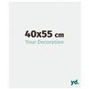 yd. Your Decoration - Cornice 40x55 cm - Bianco Lucente - Cornice Decorativa Parete in Plastica con Vetro in acryl - Antiriflesso - 40x55 Cornice - Evry