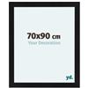 yd. Your Decoration - Cornice 70x90 cm - Nero Opaco - Decorativa Parete in Legno con Vetro in acryl - Antiriflesso - 70x90 Cornice - Como