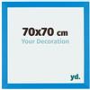 yd. Your Decoration - Cornice 70x70 cm - Blu Acceso - Decorativa Parete in Legno con Vetro in acryl - Antiriflesso - 70x70 Cornice - Mura