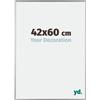 yd. Your Decoration - Cornice 42x60 cm - Argento Lucente - Cornice Decorativa Parete in Plastica con Vetro in acryl - Antiriflesso - 42x60 Cornice - Evry
