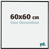 yd. Your Decoration - Cornice 60x60 cm - Nero Lucente - Decorativa Parete in Plastica con Vetro in acryl - Antiriflesso - 60x60 Cornice - Evry