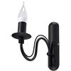 SOLLUX lighting Lampada da Parete Interna - Lampada da Muro in Acciaio - 1 Paralume - Lampada LED - Nero Minerwa
