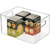 InterDesign iDesign - Organizer extra large in plastica per dispensa, frigorifero, per alimenti, bevande e condimenti, trasparente, scatola portaoggetti da cucina