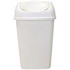 axentia Pattumiera in plastica con Coperchio Basculante, Cestino Secchio bidone per la Spazzatura, ca. 29 x 44,5 x 23 cm, ca. 15 l, Bianco