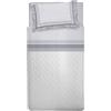 PENSIERI DELICATI Completo Letto Singolo, Flanella 100% Cotone Caldo e Morbido, Completo Lenzuola 1 Piazza 90 x 200 cm, Include Lenzuolo Sotto, Sopra e 1 Federa, Made in Italy, 30101 Dublino Grigio