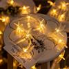 KINGCOO Stringa di lucine a forma di libellula, 3 m, 20 LED, bianco caldo, filo di rame, luci decorative a batteria, per camera da letto, giardino estivo, paesaggio, festa di nozze, decorazione