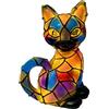 higyee Luci Notturne A LED A Forma Di Gatto - Lampada Da Tavolo Decorativa In Resina A Forma Di Animale | Lampada Da Comodino Creativa A For-ma Di Gatto In Vet-ro Colorato Per Decorazioni Di Halloween (A)