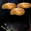 COCOL Lampada A Sospensione E27 Lampada da Soffitto Vintage Pendente in bambù LED Luce Tessuti Mano Luci Pendente Industriale Indoor Naturale Plafoniera Soggiorno Caffetteria Lampadari,60cm