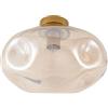 Lindby Plafoniera in Vetro Ambra Ø 35 cm, Lampadario da Soffitto Stile Glamour Vintage Retro 1x E27 Lampada per Camera Letto Ingresso Corridoio e Soggiorno